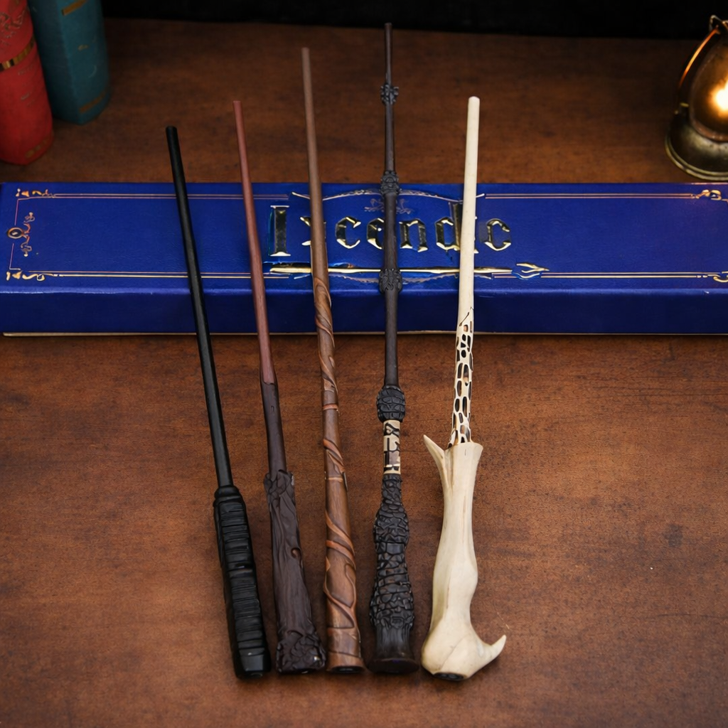Collection of character-inspired magic wand styles