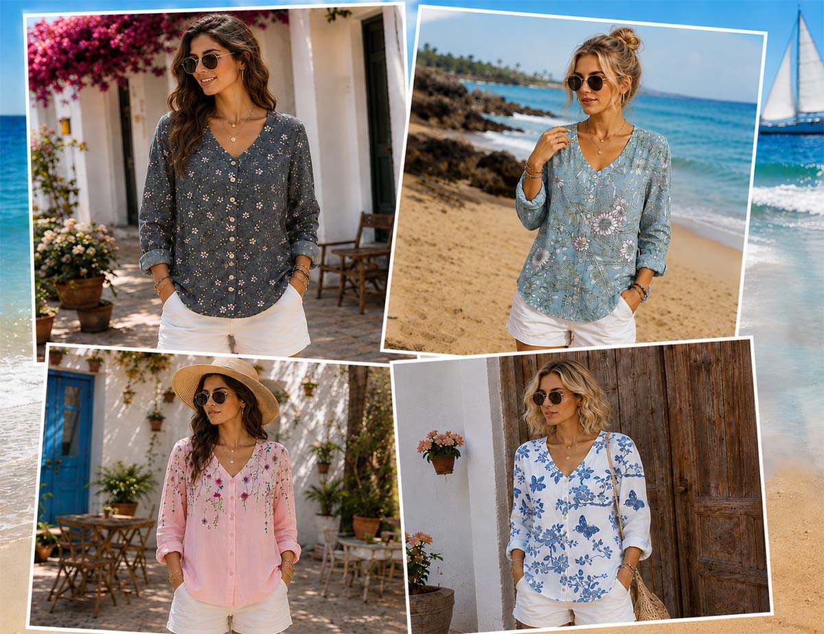 Botanical blouse exclusive prints
