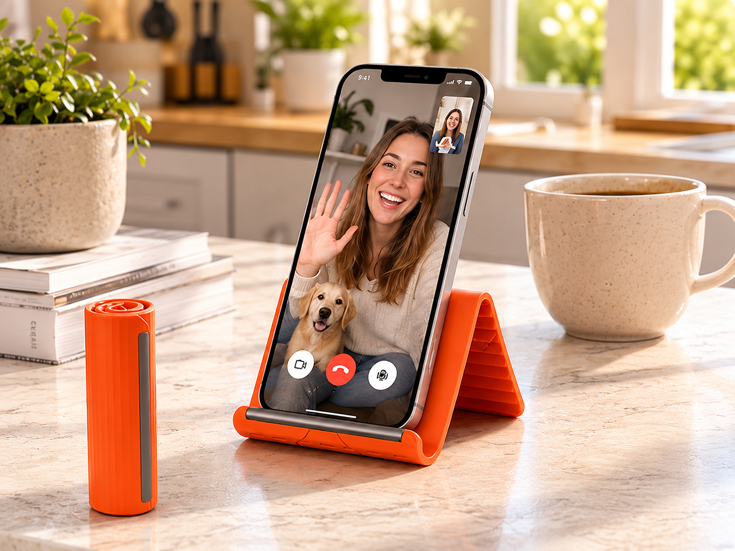 Phone stand for hands-free video calls