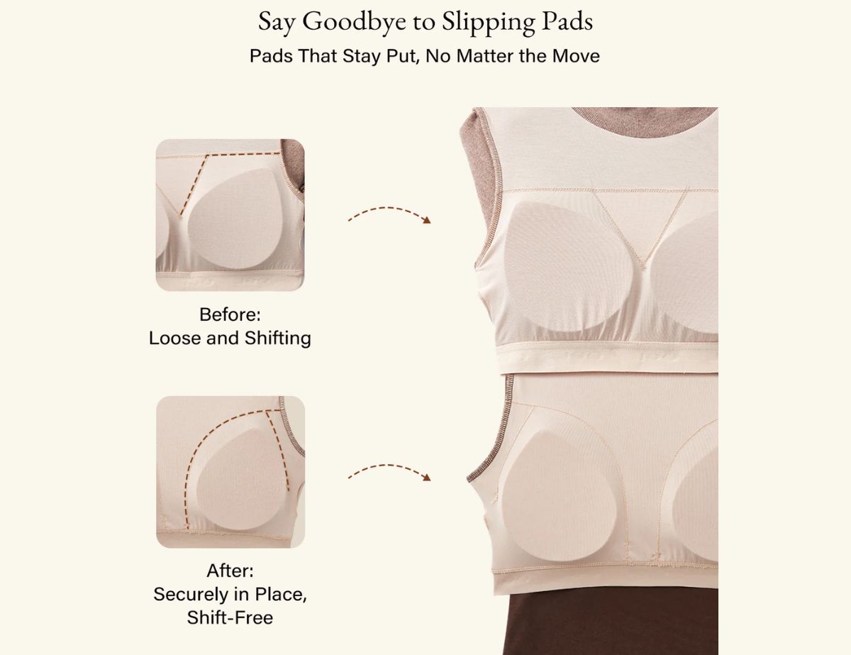 Removable pads stay in place