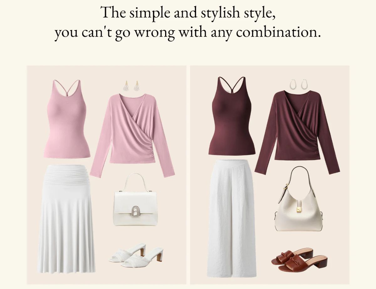 Layered cami outfit styling options