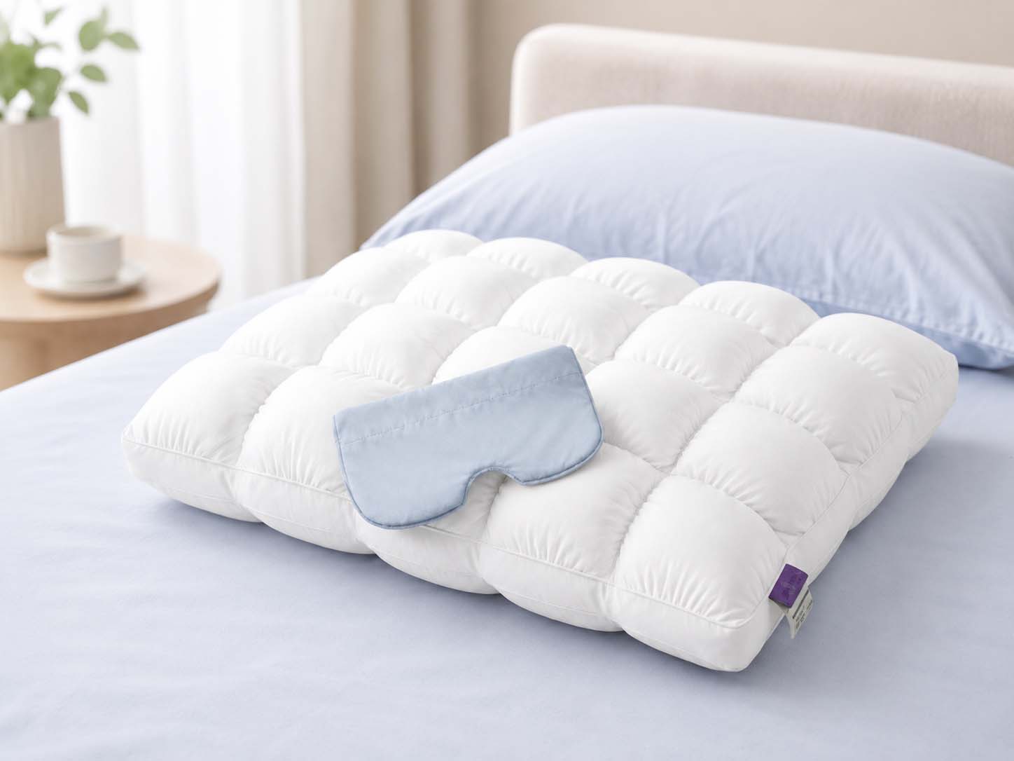 Cloud-soft cooling pillow and sleep mask