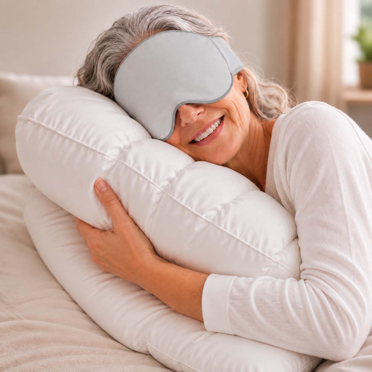 Customer enjoying deeper sleep with the bundle