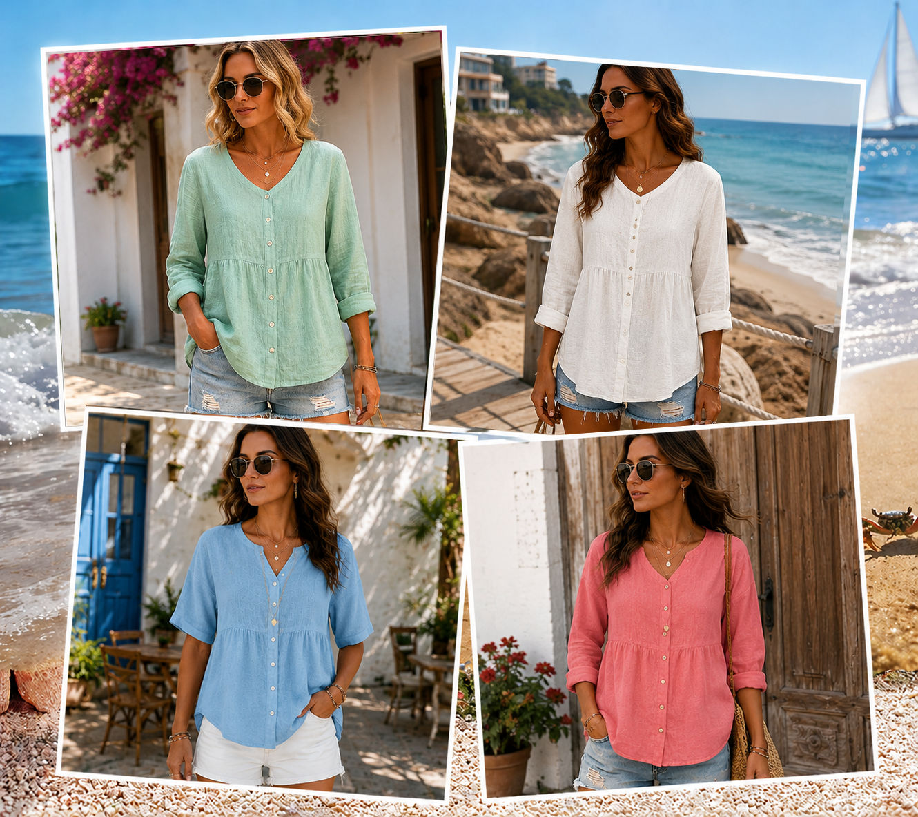 Serene V-neck blouse outfit ideas